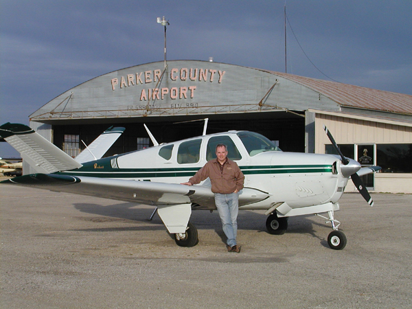 Bill Lawrence and his classic 1957 V-tail Bonanza